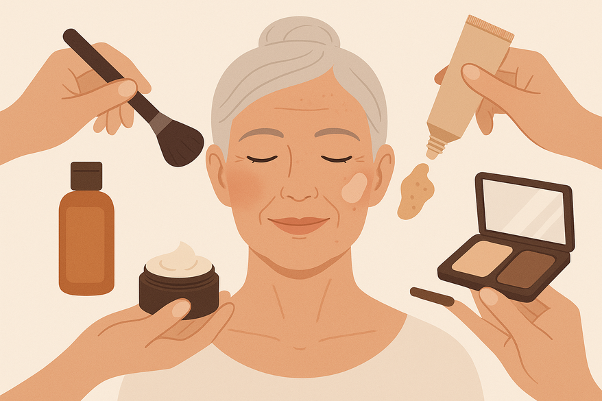 Makeup for Mature Skin: Fine Lines and Age Spots Routine