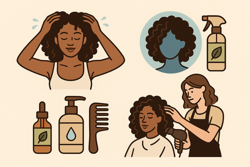 Thick Curly Hair Routine: Mastering Frizz Prevention and Salon Solutions