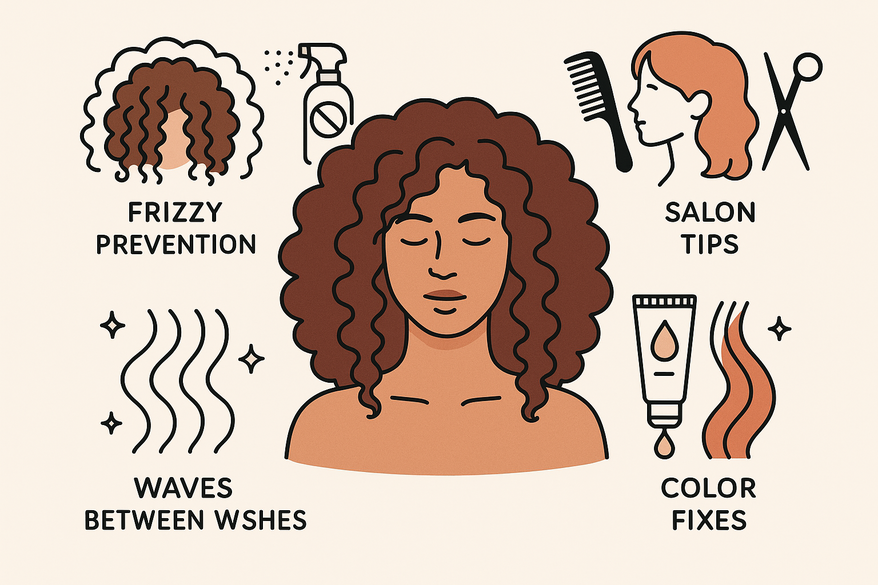 Your Ultimate Thick Curly Hair Routine: Frizz Prevention, Waves Between Washes, Salon Tips, Color Fixes & Haircut Corrections
