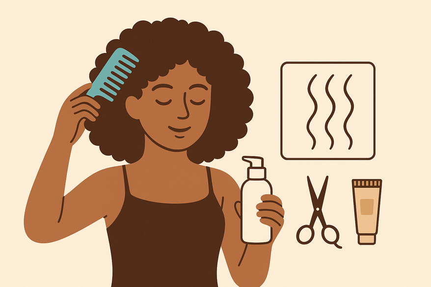 The Ultimate Thick Curly Hair Routine for Frizz Prevention and Maintained Waves