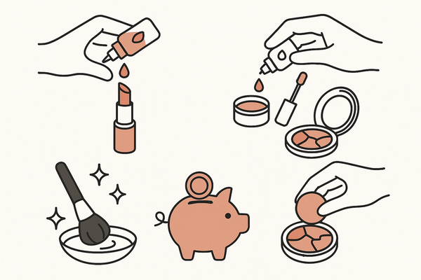 DIY Makeup Hacks: Lipstick, Lip Gloss, Brush Cleaner & Powder Repair